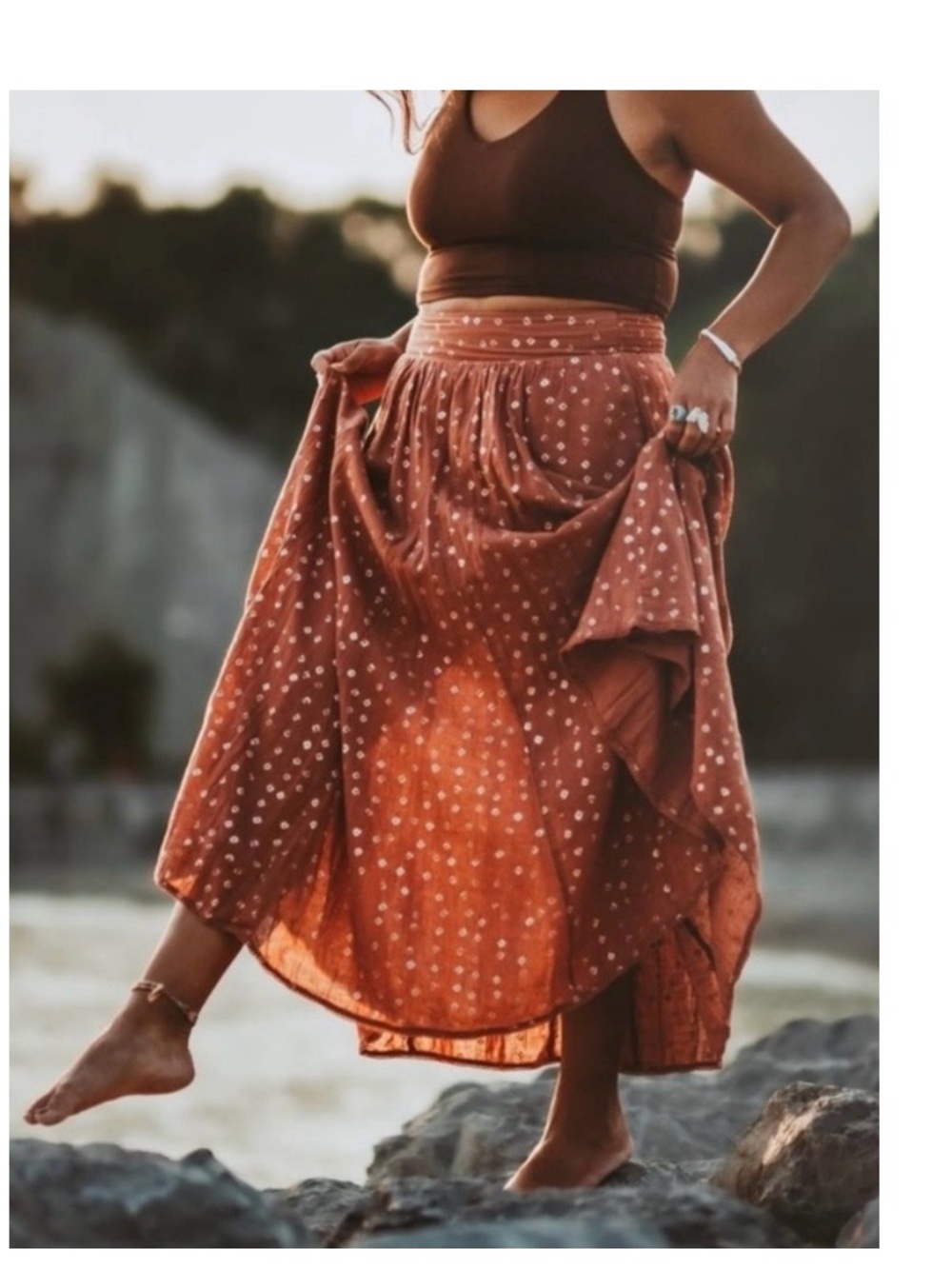 Anthropologie Kaley Shimmer Maxi skirt
